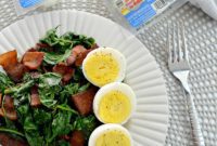 Wilted Spinach and Crispy Bacon Salad