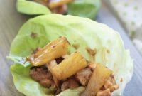 Sweet Pineapple Chicken Lettuce Cups