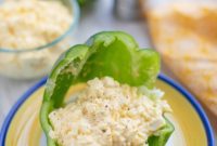Keto Egg Salad Stuffed Bell Peppers