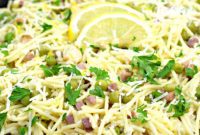 Quick Pancetta and Sweet Pea Pasta