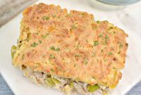 Cheddar Garlic Crusted Keto Chicken Pot Pie