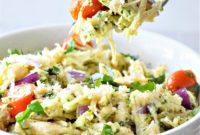 Mediterranean Low Carb Pesto Chicken Salad