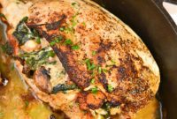 Keto Creamy Spinach Stuffed Chicken