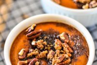 Autumn Spiced Low Carb Pumpkin Pecan Custard