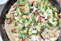 Rich Low Carb Garlic Parmesan Broccoli Skillet