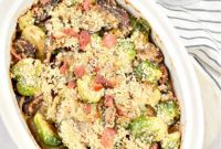 Cheesy Keto Brussels Sprouts Gratin