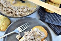Savory Keto Sausage Gravy and Fluffy Biscuits