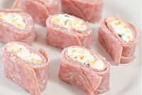 Keto Salami Cream Cheese Pinwheels