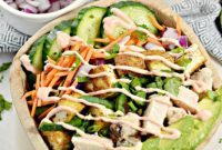 Healthy Low Carb Poke Bowl Salad