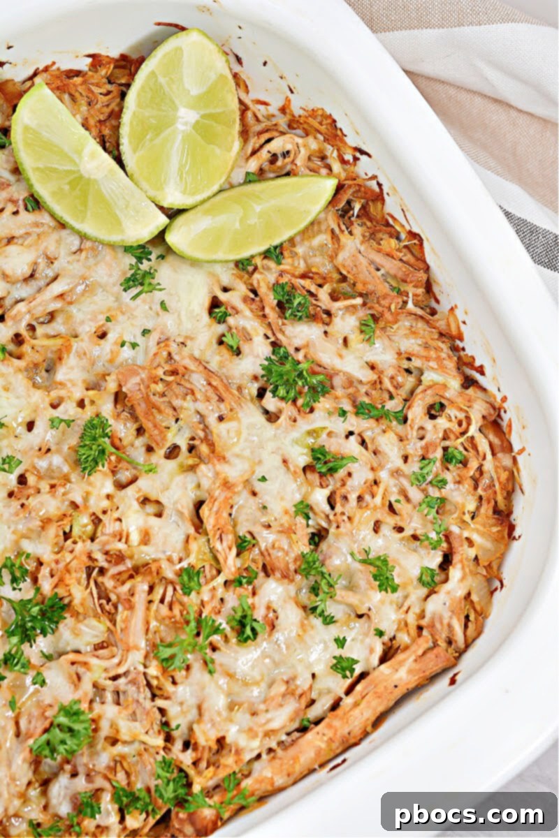 Keto Fiesta Pulled Pork Taco Casserole 1 featured 36011