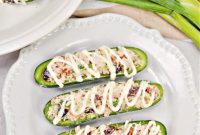 Guilt-Free Cranberry Pecan Chicken Salad Cucumber Bites