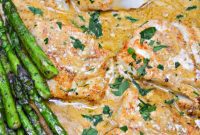 One-Pan Creamy Keto Cajun Cod & Asparagus