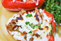 Bell Peppers Stuffed with Keto Lasagna