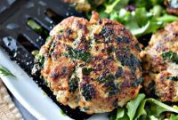 Savory Keto Spinach Feta Turkey Burgers