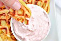 Strawberry Shortcake Chaffle Dippers with Keto Cream Dream
