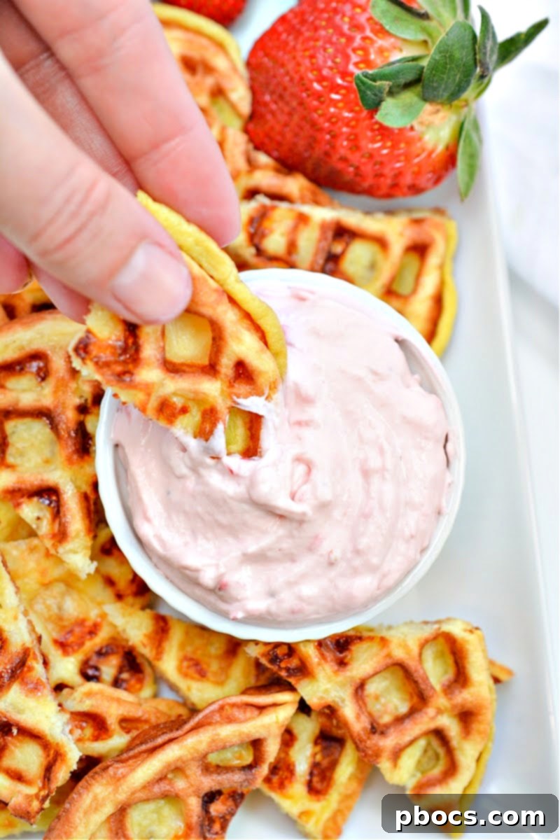 Strawberry Shortcake Chaffle Dippers with Keto Cream Dream 1 featured 47316