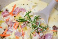 Keto Creamy Ham Bone Vegetable Soup