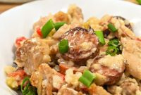 Spicy Keto Cajun Chicken Sausage Alfredo