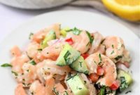 Easy Keto Creamy Shrimp and Cucumber Salad