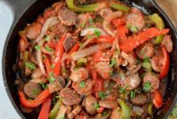 Keto Italian Sausage and Peppers Skillet
