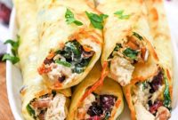 Low Carb Chicken Pinwheels with Cranberry Pecan Crunch