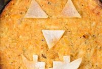Easy Keto Jack O Lantern Buffalo Chicken Dip