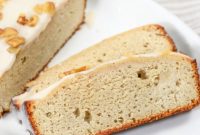 Sugar Free Eggnog Quick Bread with Creamy Glaze