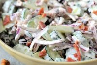 Cool Creamy Keto Cucumber Salad with Tart Cranberries