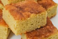 Chewy Keto Snickerdoodle Blondies