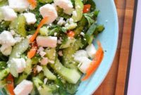 Crisp Cucumber Zesty Feta Jalapeno Kick Salad