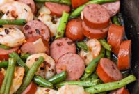 Sweet and Sticky Low-Carb Honey Garlic Shrimp and Sausage