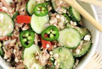 Zesty Keto Mexican Tuna Cucumber Boats