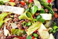 Savory Keto Mongolian Ground Beef and Cabbage Skillet