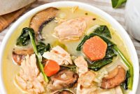 Fireside Keto Chicken & Cauliflower Rice Soup