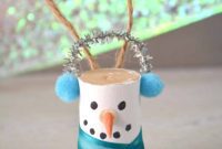Whimsical Cork Snowman Ornament