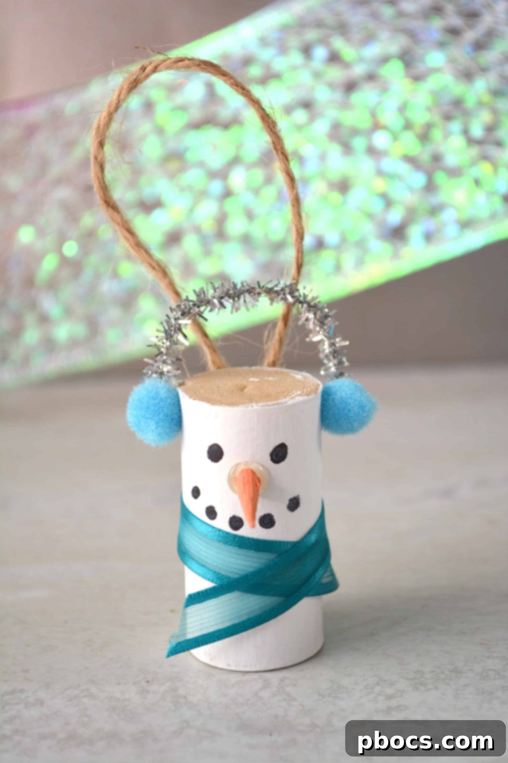 Whimsical Cork Snowman Ornament 1 featured 8361