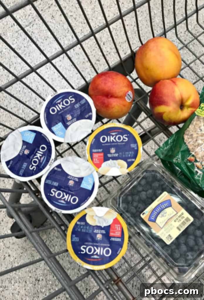 Easy Blueberry Peach Parfait