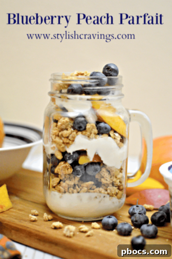 Easy Blueberry Peach Parfait