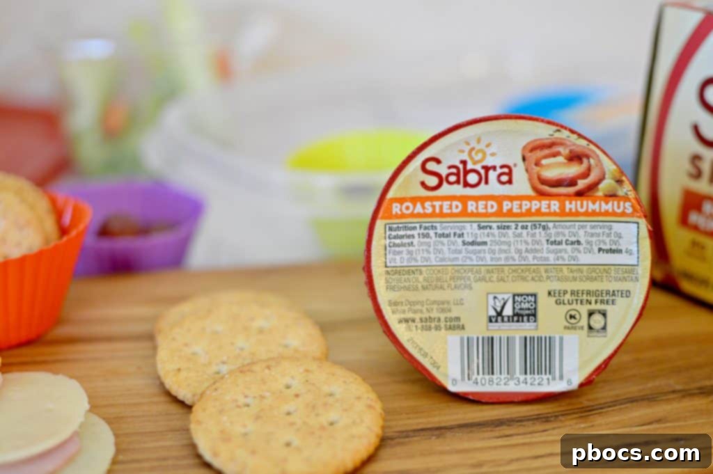 Another perspective of a well-packed DIY lunchable with varied components.