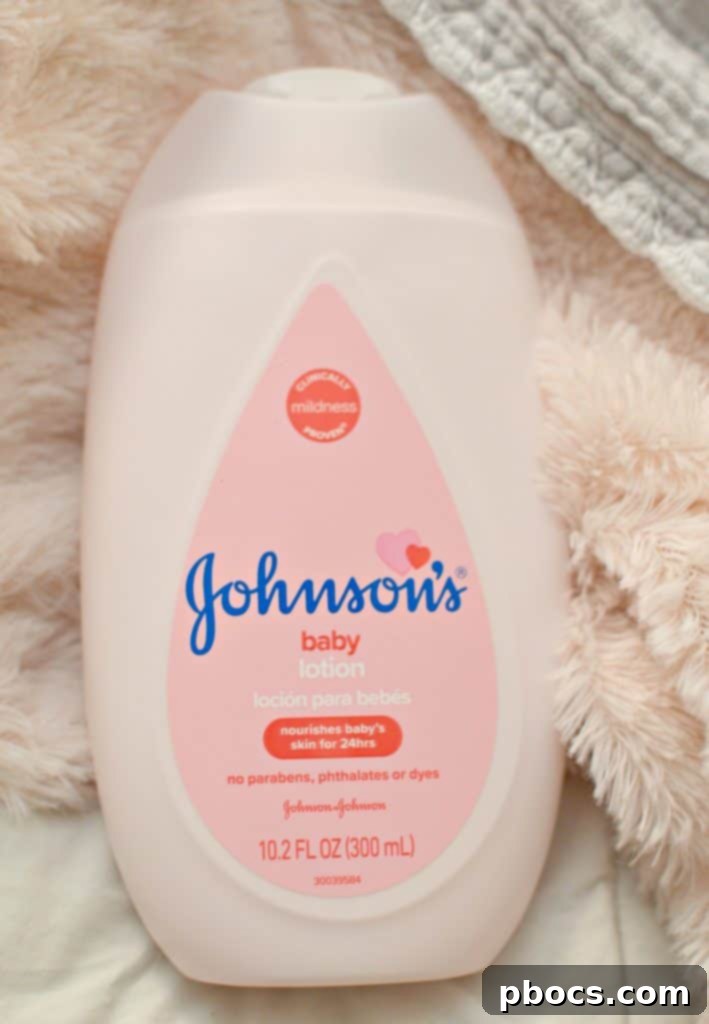 Johnson's baby products for bath time routine