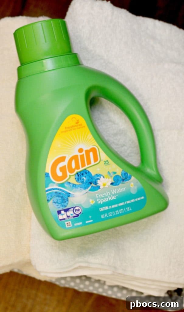 A child sorting laundry into baskets