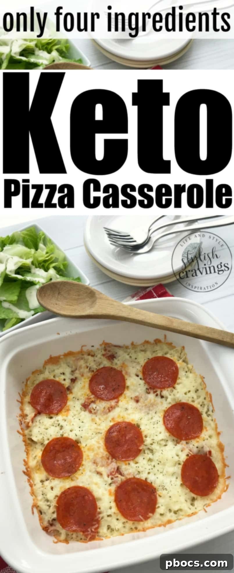 Pin this Easy Keto Pizza Casserole recipe for future reference on Pinterest, featuring a delicious, cheesy image ready to be enjoyed
