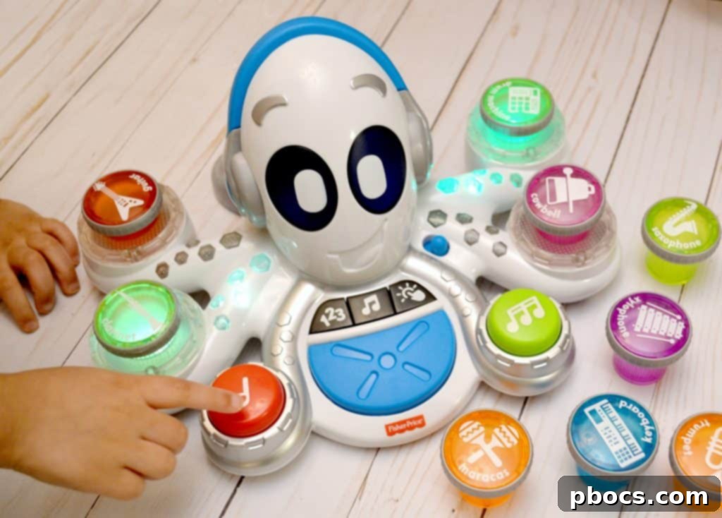 Children playing with Rocktopus, demonstrating musical learning