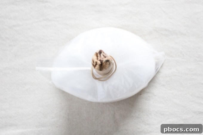 Placing Rubber Band for Fabric Gathering