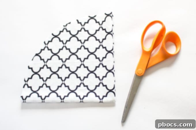 Folding Fabric to Cut a Perfect Circle