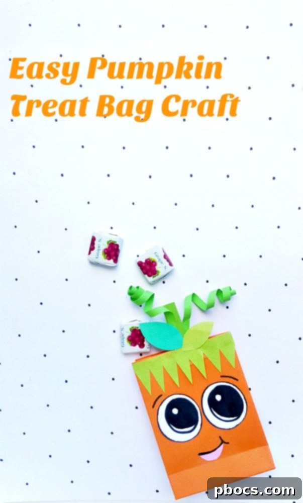 Easy Pumpkin Treat Bag Craft
