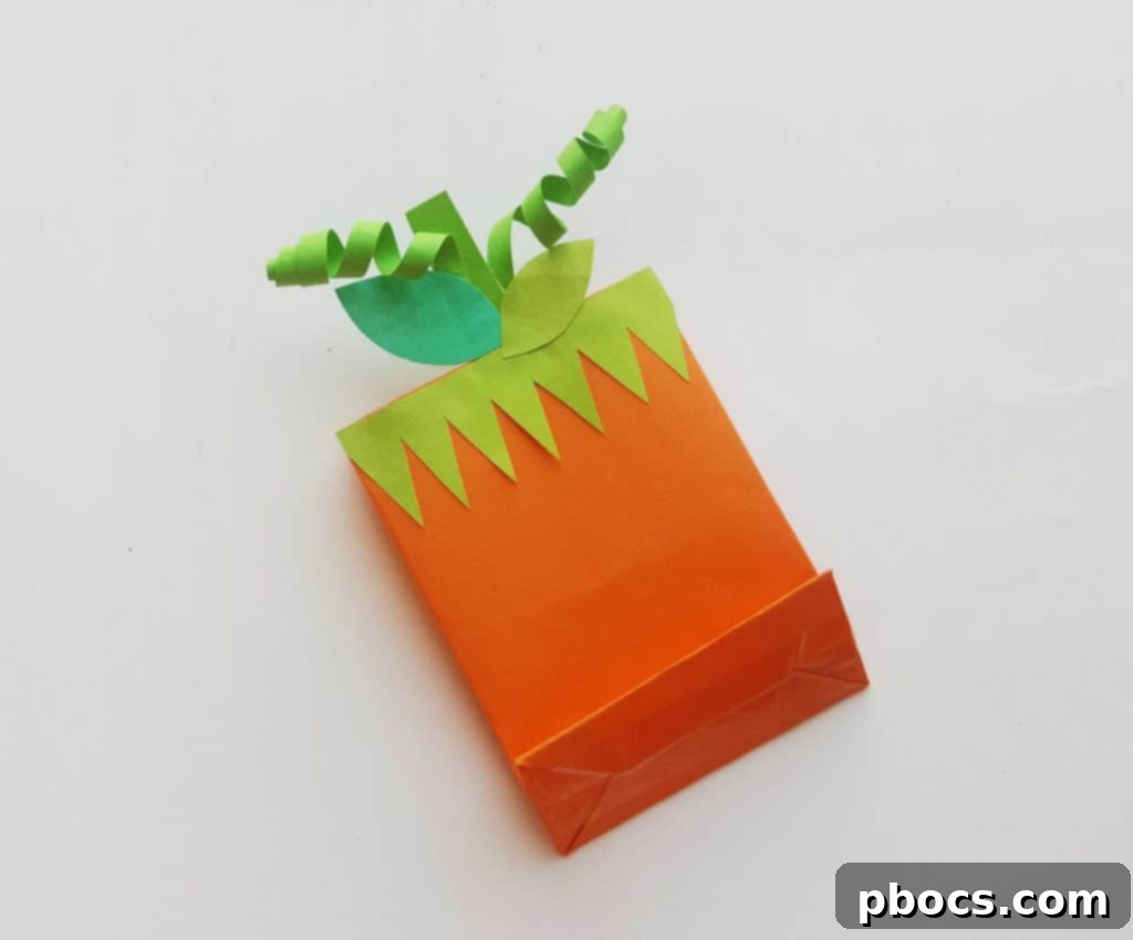 Easy Pumpkin Treat Bag Craft