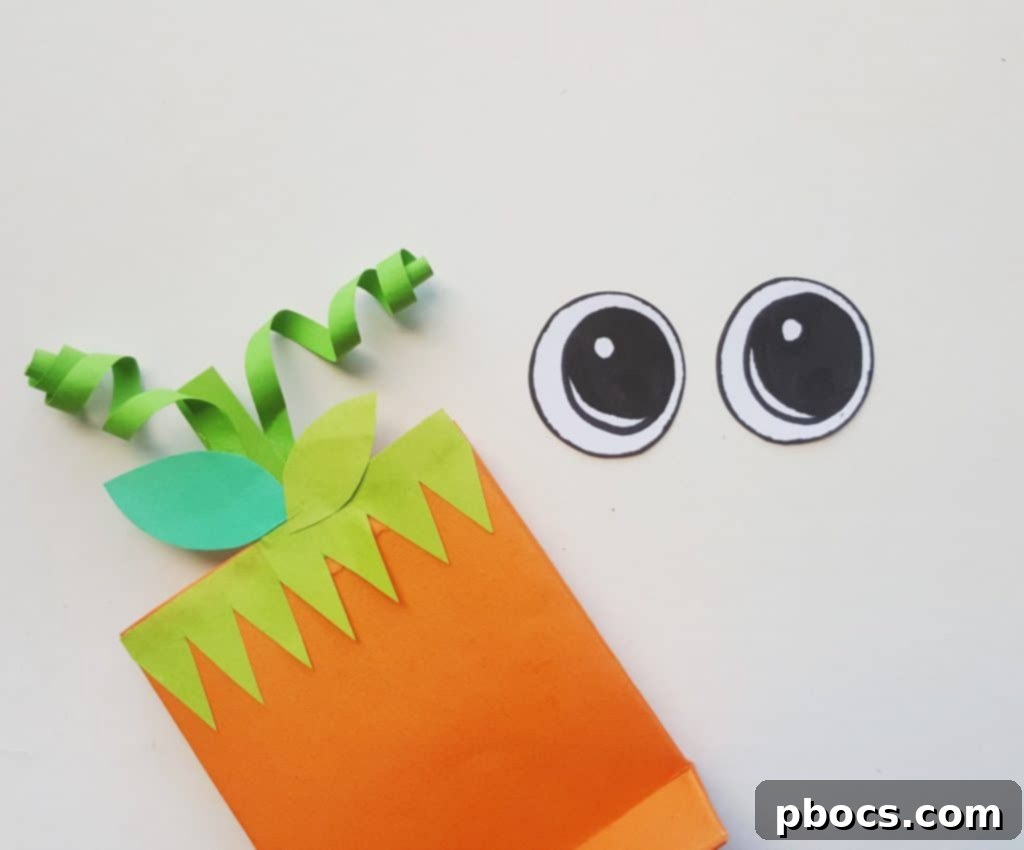 Easy Pumpkin Treat Bag Craft