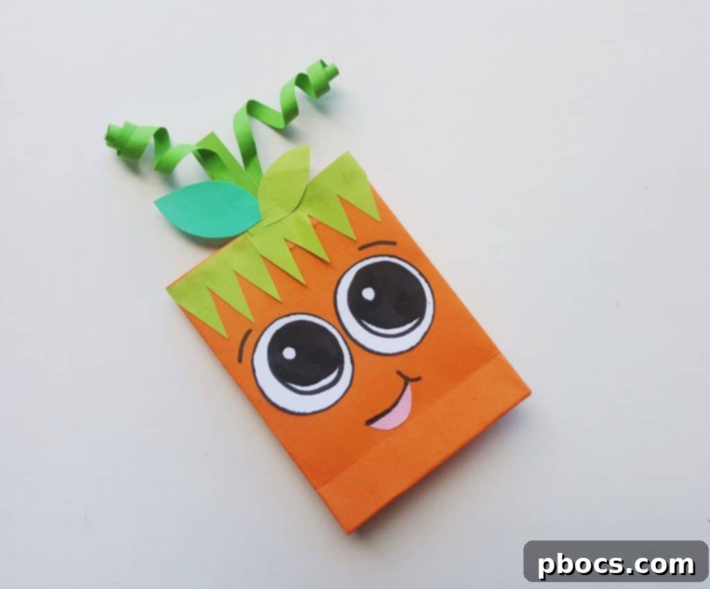 Easy Pumpkin Treat Bag Craft