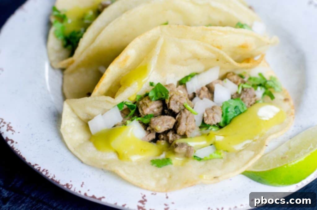 Effortless Instant Pot Street Tacos 2 Easy Instant Pot Street Tacos with tender carne asada and fresh toppings